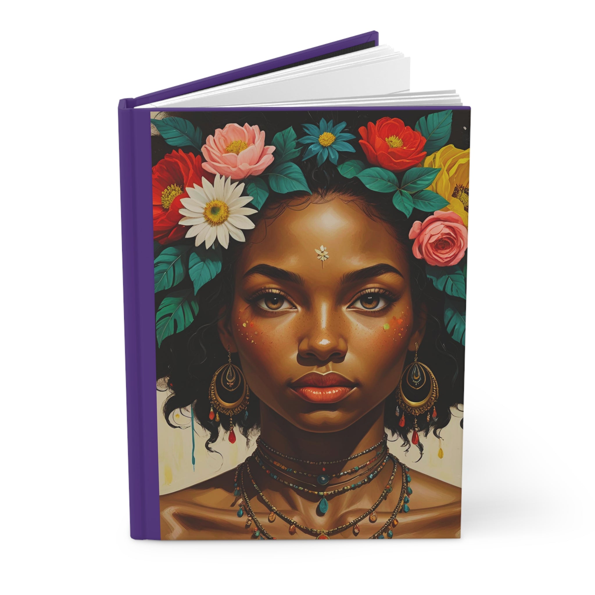 Hardcover Journal with Floral Woman Design , Perfect for Writing, Gifts, Inspiration, Creativity