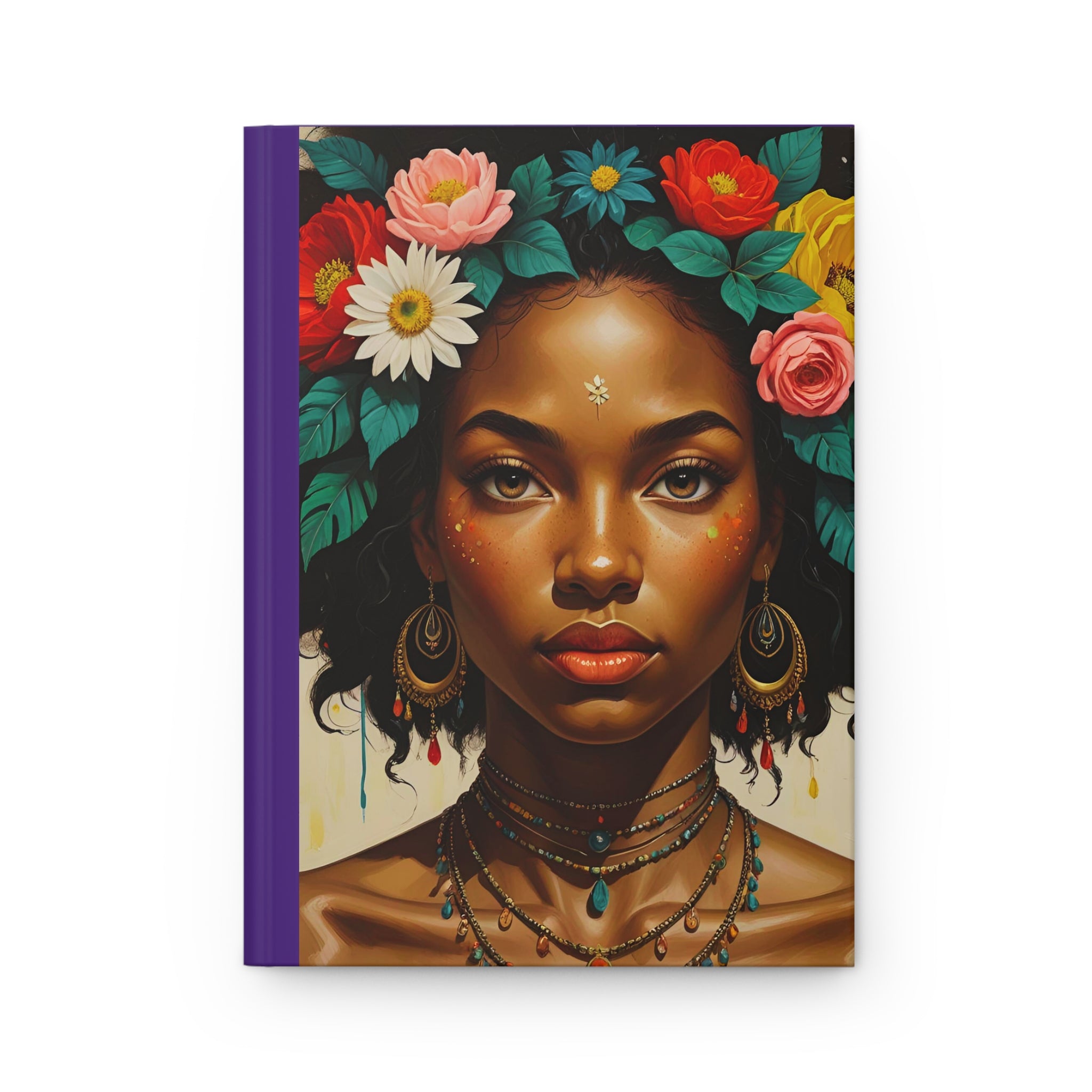 Hardcover Journal with Floral Woman Design , Perfect for Writing, Gifts, Inspiration, Creativity
